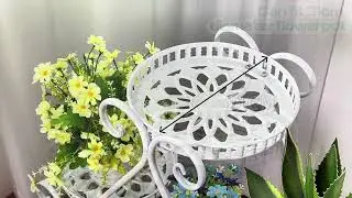 European White Plant Stand Display Shelf #plantstand #displaystand