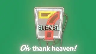 Seven Eleven Neon Sign - Made in Blender