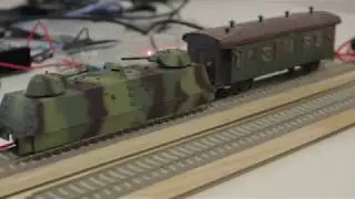 Броневагон с двумя танковыми башнями / масштаб H0