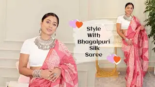 How To Look Elegant & Stylish With Simple Bhagalpuri Silk Saree