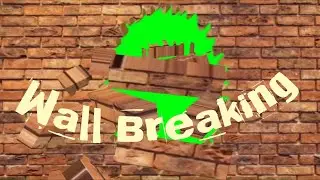 wall breaking green screen video