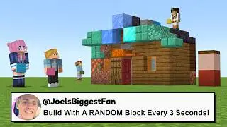 Minecraft BUILD BATTLE But The Blocks Are RANDOM! /w LDShadowLady, SmallishBeans & Oli!