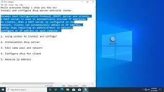 How to install and configure dhcp server in mikrotik router and resevse ip address