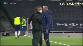 TOTTENHAM VS CHELSEA EFL. COACHES CLASH. JOSE MOURINHO AND FRANK LAMPARD EXCHANGE WORDS😱