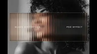 Reeded Glass Distortion Image Effect Mockup Download