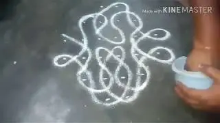 janavery kolam with dots new look