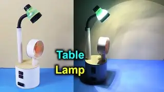 How to Make a Table Lamp at Home । Homemade Table Lamp with Cooling Fan