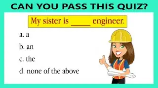 ARTICLE(A, AN, THE) QUIZ | Practice & Learn English | English Grammar Test