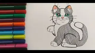 Mushuk rasmini chizish 🐱 | Oson rasm chizish