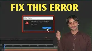 After Effects error: invalid filter 