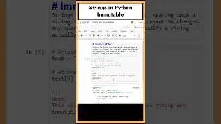 4 - Is Python Strings are immutable | Python Coding