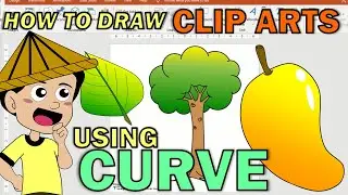 HOW TO DRAW CLIP ARTS USING CURVE LINES ONLY IN POWERPOINT | MAKE CLIP ARTS USING SHAPES