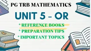 UNIT 5-OR-PG TRB MATHS-REFEREMCE BOOKS-IMPORTANT TOPICS-ONLINE CLASS TEST BATCH-MCQ'S BATCH #pgtrb