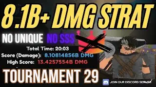 [NO UNIQUE] 8.1BILLION+ DAMAGE STRAT IN TOURNAMENT 29 | Anime Adventures