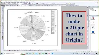 How do you create/make a 2D pie chart in Origin? || 2D pie graph in Origin || Origin - 2018
