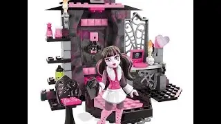 Видеообзор. Mega Bloks Monster High "Vamptastic Room"/ Мегаблокс монстер хай, "комната Дракулауры"