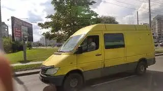 Могилёв. Поездка на троллейбусе БКМ 32102, б. н. 087, маршрут №6