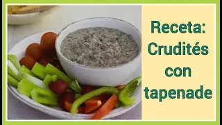 Crudités con tapenade 🧑🏻‍🍳 Receta rápida  Entrante 🍽️ variante salsa cremosa de pepino y cebolleta