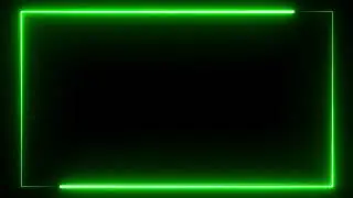 Green Neon Rectangle Frame Seamless Loop