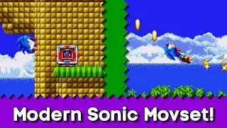 Modern Sonic Moveset! Homing Attack + Lightdash  - Sonic Mania Plus Mods