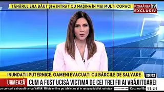 Inundatii puternice. Oameni evacuati cu barcile de salvare