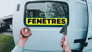 Je découpe la tôle pour créer 4 nouvelles fenêtres dans mon van