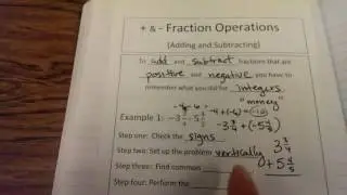 Adding and Subtracting Positive/Negative Fractions