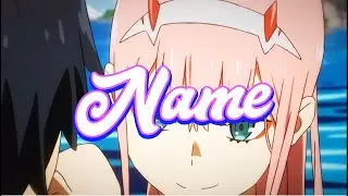 🔴FREE 2D ANIME INTRO TEMPLATE(Zero Two)