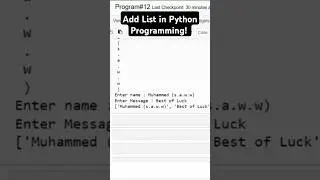 List in Python Programming Easy way to Add Element!  