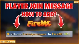 Player Join Message Like FireMC Server Plugin | Custom Join Messages Plugin Tutorial | Hindi