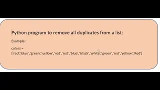remove duplicate item from list in python