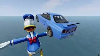 Cars Vs  Donald duck BeamNG Drive