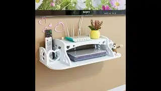 Wall Shelves Storage Organizer TV Set-Top Box Rack Living Room Wall Mount WiFi Router Projector
