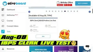 IBPS Clerk [2024] Prelims Live Test 🎯 | Aug 08
