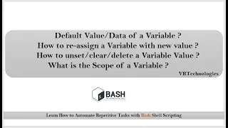 Section-4: Video-2:  Imp Points about Shell Scripting Variables | VRTechnologies | By NarendraP