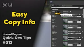 Quick Dev Tip #12 UE4 - Blueprints - Easy Copy Info