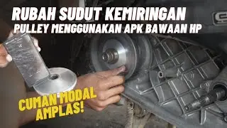 RUBAH DRAJAT/KEMIRINGAN PULLEY MANUAL MENGGUNAKAN APLIKASI KOMPAS BAWAAN HP