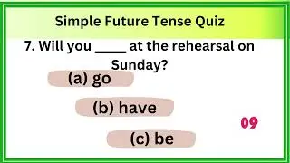 Simple Future tense - Grammar Quiz in English