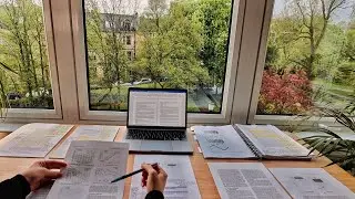 6 HOUR STUDY WITH ME | Background noise, 10 min Break, No music, Study with Merve