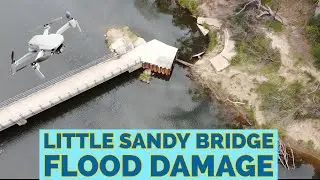 DJI mavic mini se drone Little Sandy Bridge Camden Nepean River 2022 Flood Damage