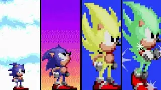 Baby Hyper Sonic 1- Adult Super Sonic 1- Giant Hyper Sonic 1