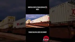 NS211 Train Derailment and Young Railfan Cant Contain Himself👍🏻🚂
