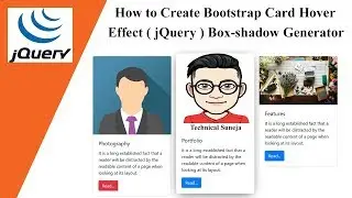 How to Create Bootstrap Card Hover Effect ( jQuery ) | Box-shadow Generator 🔥🔥