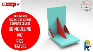 ⚡ Solidworks rib feature | How to use Ribs feature in Solidworks