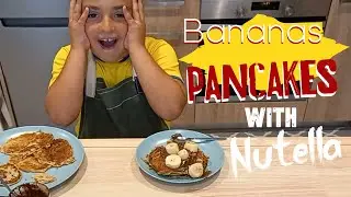 My 8 year old nephew Anthony teaching you how to make Banana Pancakes & Nutella.Unexepected finish!