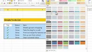 Excel Quick Tip: How to add check marks to a table in Excel 2010