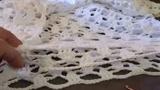 Летняя ажурная маечка, 2 часть (вяжем  ажурный узор крючком )