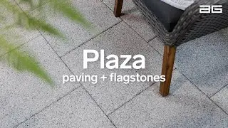 Plaza paving blocks + flagstones