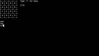Play boggle in the terminal
