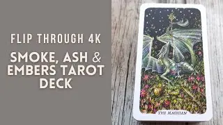 Smoke, Ash & Embers Tarot Flip Through (+ Tarot Draconis Pouch) 4K